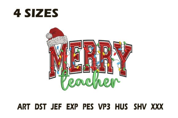 Merry Teacher Embroidery: A Holiday Design Review