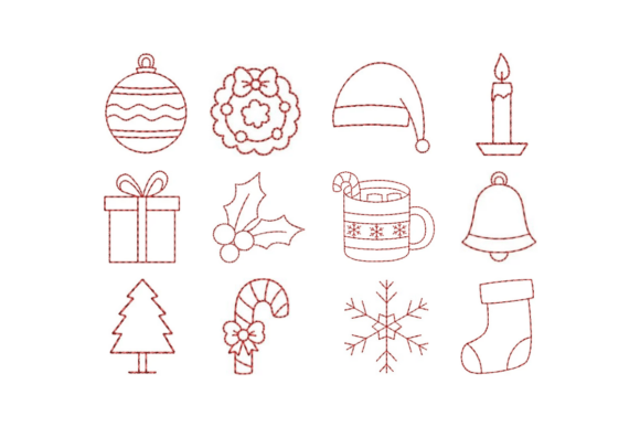 Mini Christmas Redwork Bundle: A Designer’s Review