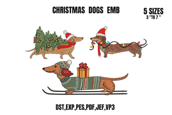 Review: 3 Christmas Dachshund Embroidery Bundle
