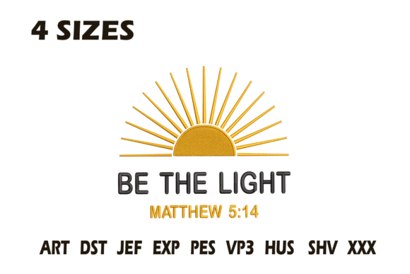 Review: Be the Light Matthew 5 14 Embroidery