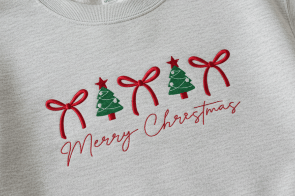 Review: Bow Merry Christmas Coquette Embroidery