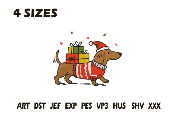 Review: Christmas Dachshund Embroidery for Holiday Projects