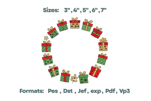 Review: Christmas Presents Wreath Embroidery for Boutiques