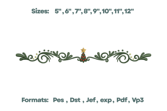 Review: Christmas Tree Scroll Border Embroidery