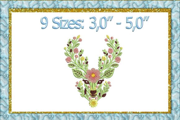 Review: Floral Deer Head Embroidery Design Woodl