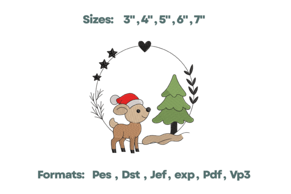 Reviewing Reindeer Christmas Wreath Embroidery for Boutique Sweatshirts