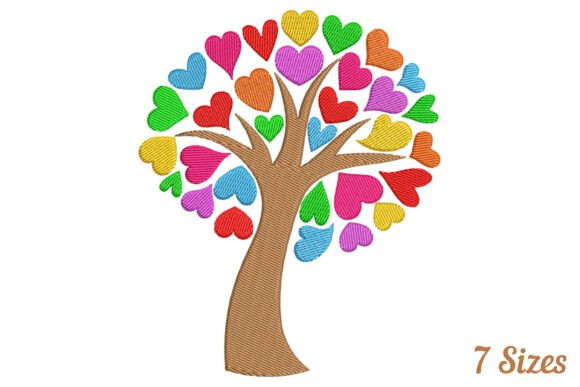 Reviewing the Love Heart Tree Embroidery Design