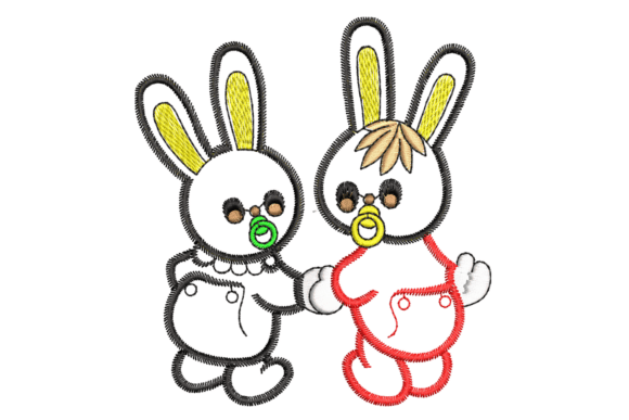 Reviewing Two Cute Baby Bunnies Embroidery Design